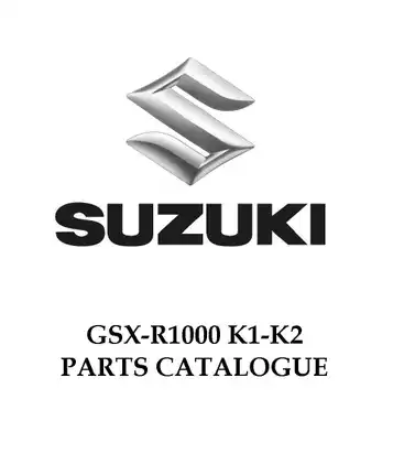 2001-2002 Suzuki GSX-R 1000 parts catalog