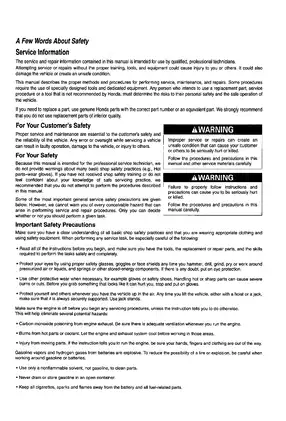 2005-2006 Honda Fourtrax Foreman 500 factory service manual Preview image 3