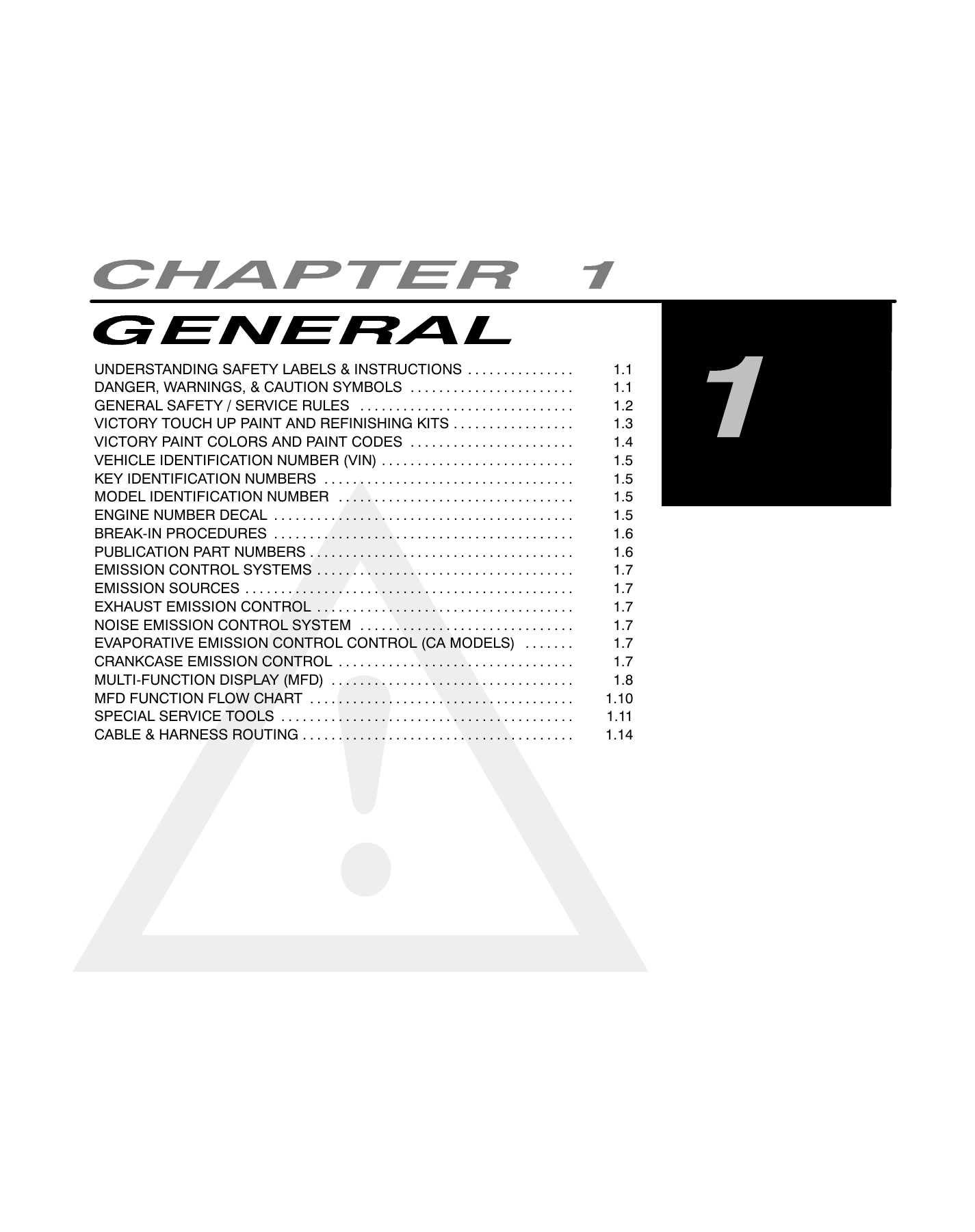 2002-2004 Victory Classic Cruiser, Touring Cruiser service manual Preview image 4