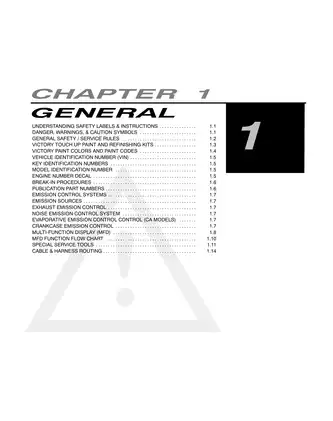 2002-2004 Victory Motorcycle Service Manual - Standard, Deluxe, Classic & Touring Cruiser Preview image 4