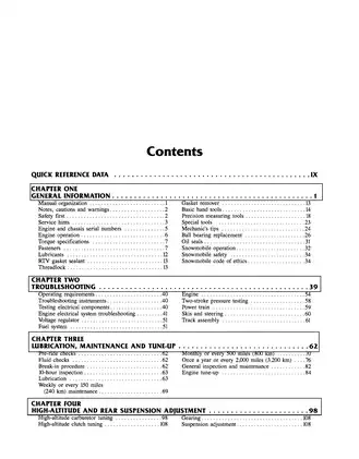 1985-1989 Bombardier Ski Doo Formula, MX, Plus, LT snowmobile manual Preview image 2