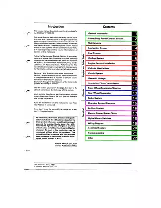 1994 Honda Magna VF750C/CD Service Manual - Repair Guide