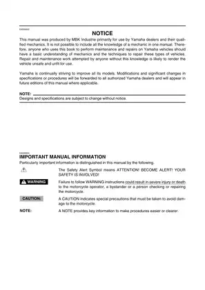 Yamaha XT660R/XT660X 2004 Service Manual - Comprehensive Repair & Maintenance Guide Preview image 4