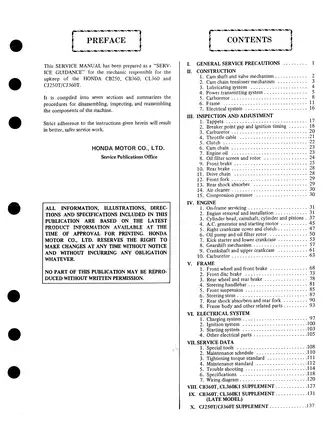 Honda CB Series Service Manual: CB250, CB360, CL360 & CJ250T/CI360T Preview image 2
