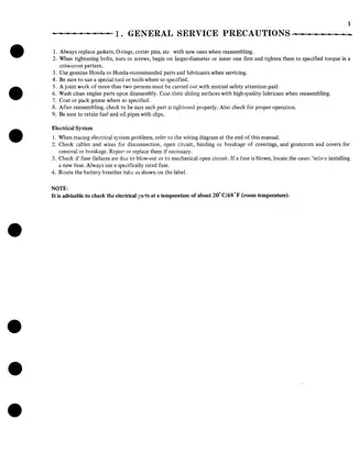 Honda CB Series Service Manual: CB250, CB360, CL360 & CJ250T/CI360T Preview image 4
