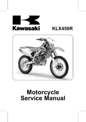 2008 Kawasaki KLX450R service manual Preview image 1