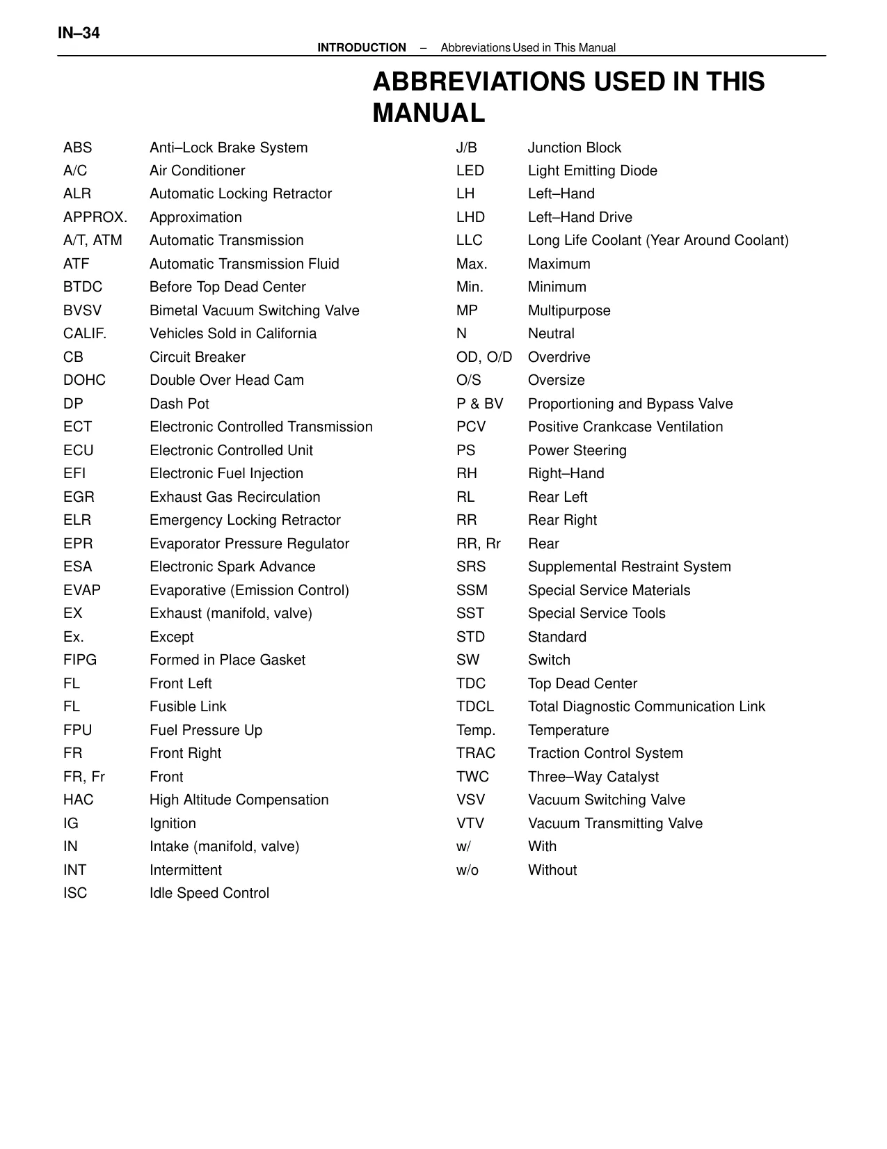 1992-2001 Lexus SC300, SC400 service manual Preview image 2