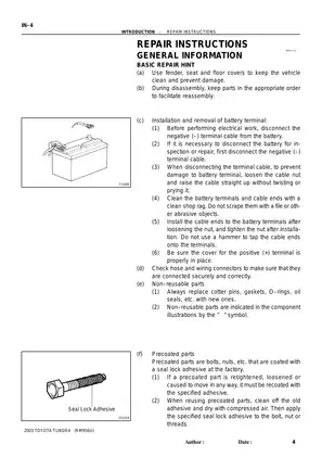 2000-2003 Toyota Tundra repair manual Preview image 4