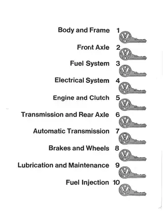 Official 1968-1979 VW Volkswagen T2 Station Wagon/Bus service manual Preview image 4