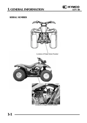 Kymco MXU 50 ATV service manual Preview image 4