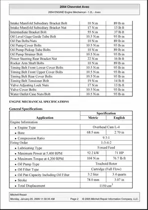 2002-2010 Pontiac G3 Wave manual Preview image 2