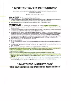 Brother VX-1100 sewing machine operation manual Preview image 2