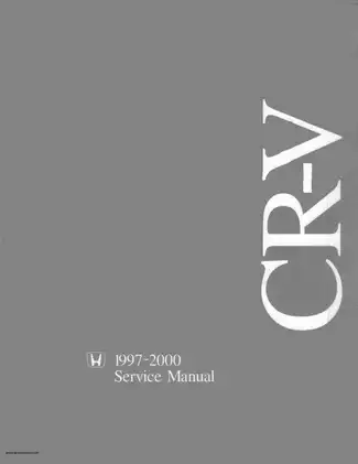 Honda CR-V 1997-2000 Service Manual - Comprehensive Guide for Maintenance and Repair
