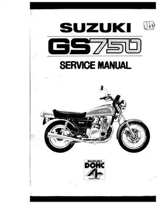 1976-1983 Suzuki GS750 service manual