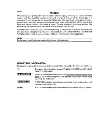 Yamaha XVS650 Service Manual - Comprehensive Guide for Maintenance and Repairs Preview image 4