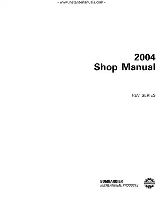 2004 Ski-Doo REV Series Service Manual Preview image 2