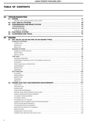 2004 Bombardier Ski-Doo REV series / MX Z, GSX, Summit, REV SDI snowmobile manual Preview image 5