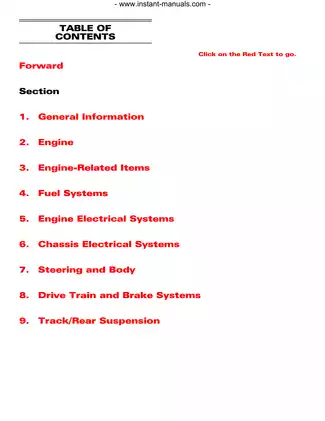 Arctic Cat Snowmobile Complete Service Manual