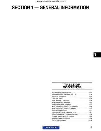 Arctic Cat Snowmobile Complete Service Manual Preview image 2
