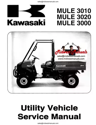 Kawasaki MULE Utility Vehicle Service Manual - Comprehensive Guide for MULE 3000, 3010, and 3020