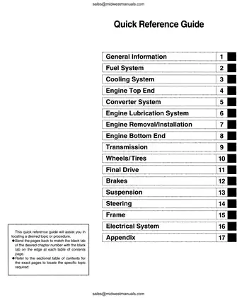 Kawasaki MULE Utility Vehicle Service Manual - Comprehensive Guide for MULE 3000, 3010, and 3020 Preview image 2