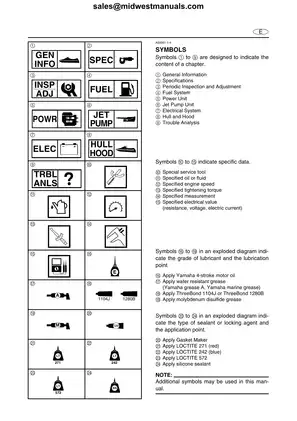 2005-2009 Yamaha VX1100 series WaveRunner service, shop manual Preview image 5