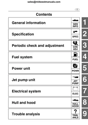 2008-2009 Yamaha FX SHO and FX Cruiser SHO WaveRunner Service Manual Preview image 2
