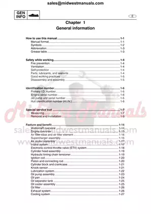 2008-2009 Yamaha FX SHO and FX Cruiser SHO WaveRunner Service Manual Preview image 3