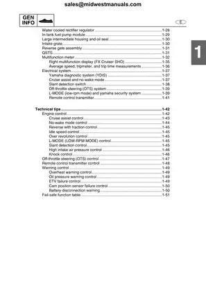 2008-2009 Yamaha FX SHO and FX Cruiser SHO WaveRunner Service Manual Preview image 4