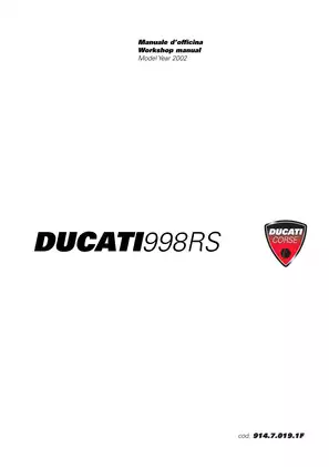 2002-2004 Ducati 998, 998R, 998S workshop manual