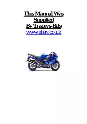 Kawasaki ZZR1400 Ninja ZX-14 Motorcycle Service Manual Preview image 1