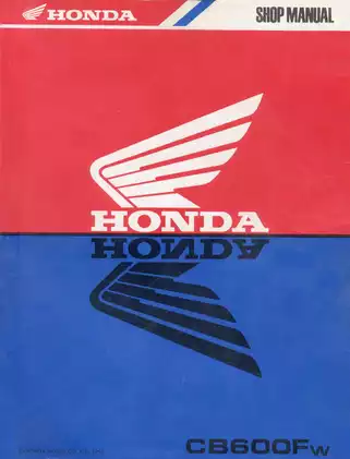 1998-2006 Honda CB600F Hornet shop manual Preview image 1