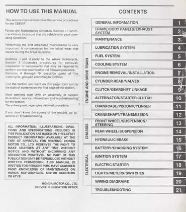2021 Honda CB600F Service Manual - Comprehensive Repair & Maintenance Guide Preview image 3