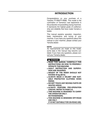 Yamaha TT-R90/TT-R90E Owner's Service Manual 2004 Preview image 4