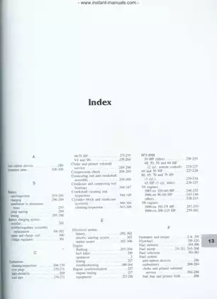 Comprehensive Johnson Evinrude Outboard Service Manual (1973-1989)