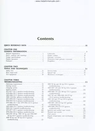 1973-89 Johnson Evinrude 48 hp - 235 hp outboard engine manual Preview image 4