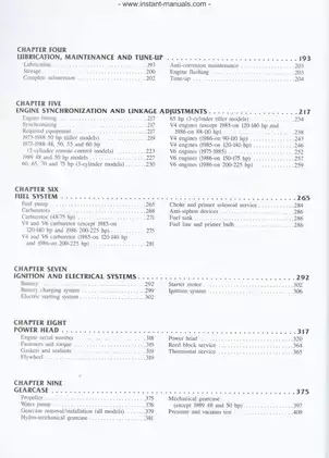 1973-89 Johnson Evinrude 48 hp - 235 hp outboard engine manual Preview image 5
