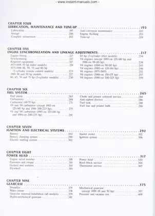Comprehensive Johnson Evinrude Outboard Service Manual (1973-1989) Preview image 5