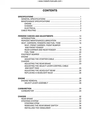 Yamaha ATV Service Manual YFM250BT (2001) - Comprehensive Repair Guide Preview image 3