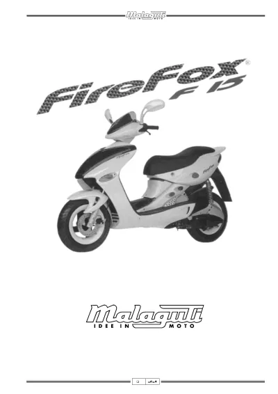 Preview: Malaguti Firefox F15 Service Manual