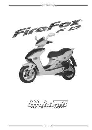 Malaguti F15 Firefox scooter manual Preview image 1