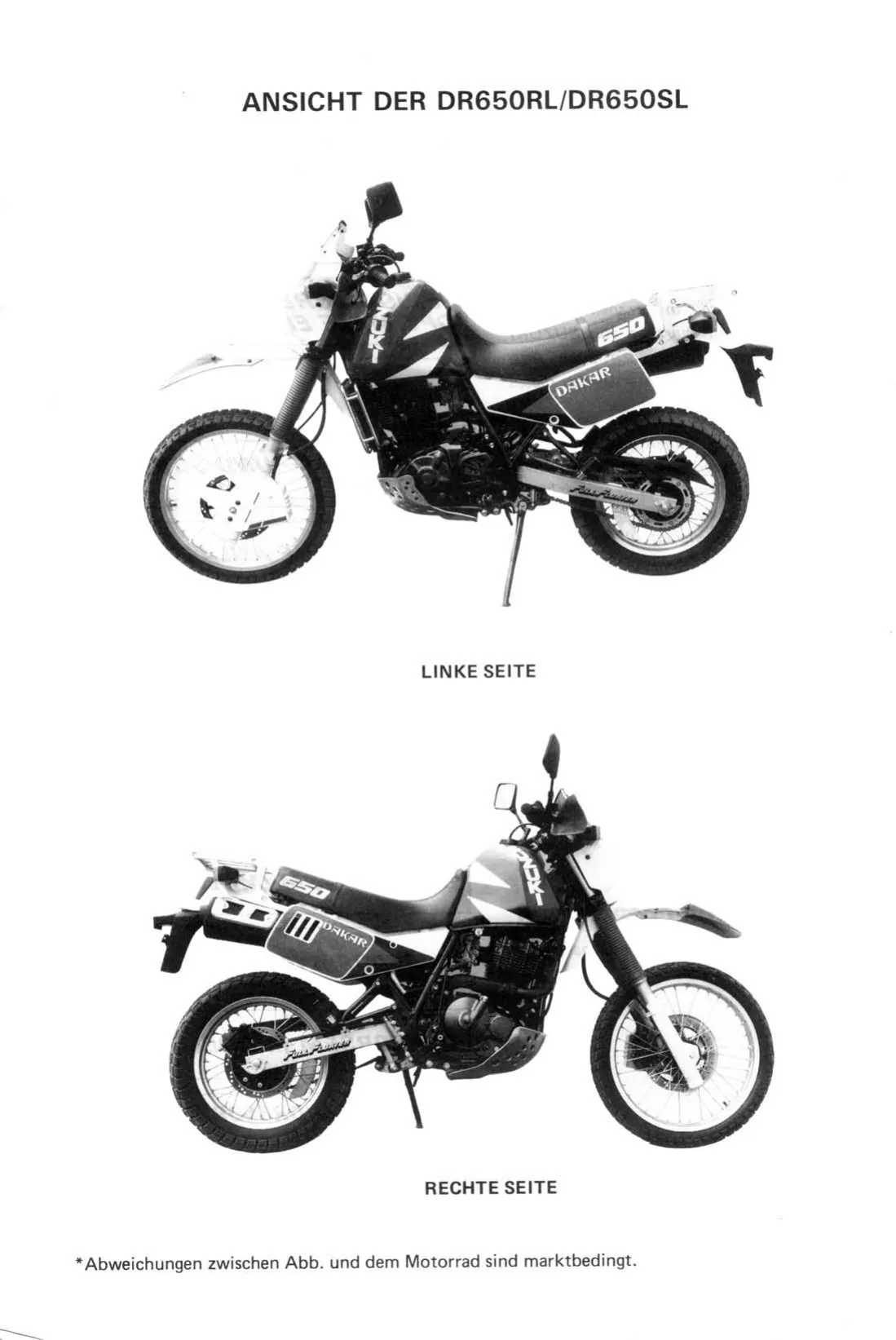 1990-1995 Suzuki DR 650 R-S service manual Preview image 3