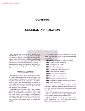 2004-2006 Harley-Davidson Sportster XL manual Preview image 1
