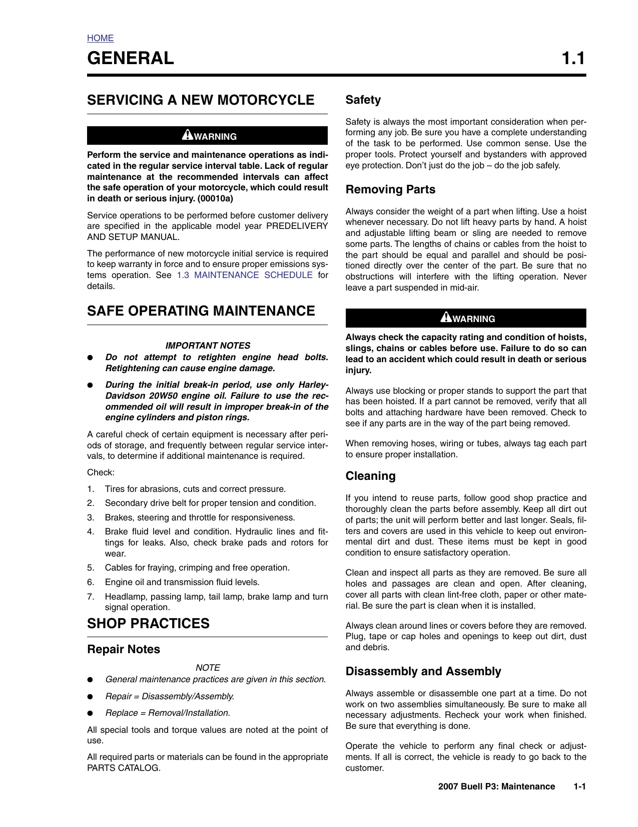 2007 Buell Blast P3 repair manual