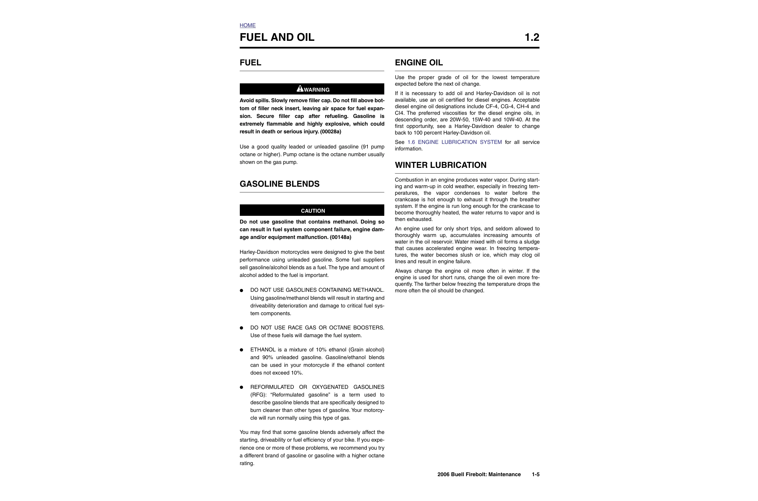 2006 Buell Firebolt XB9R, XB12R service manual Preview image 5