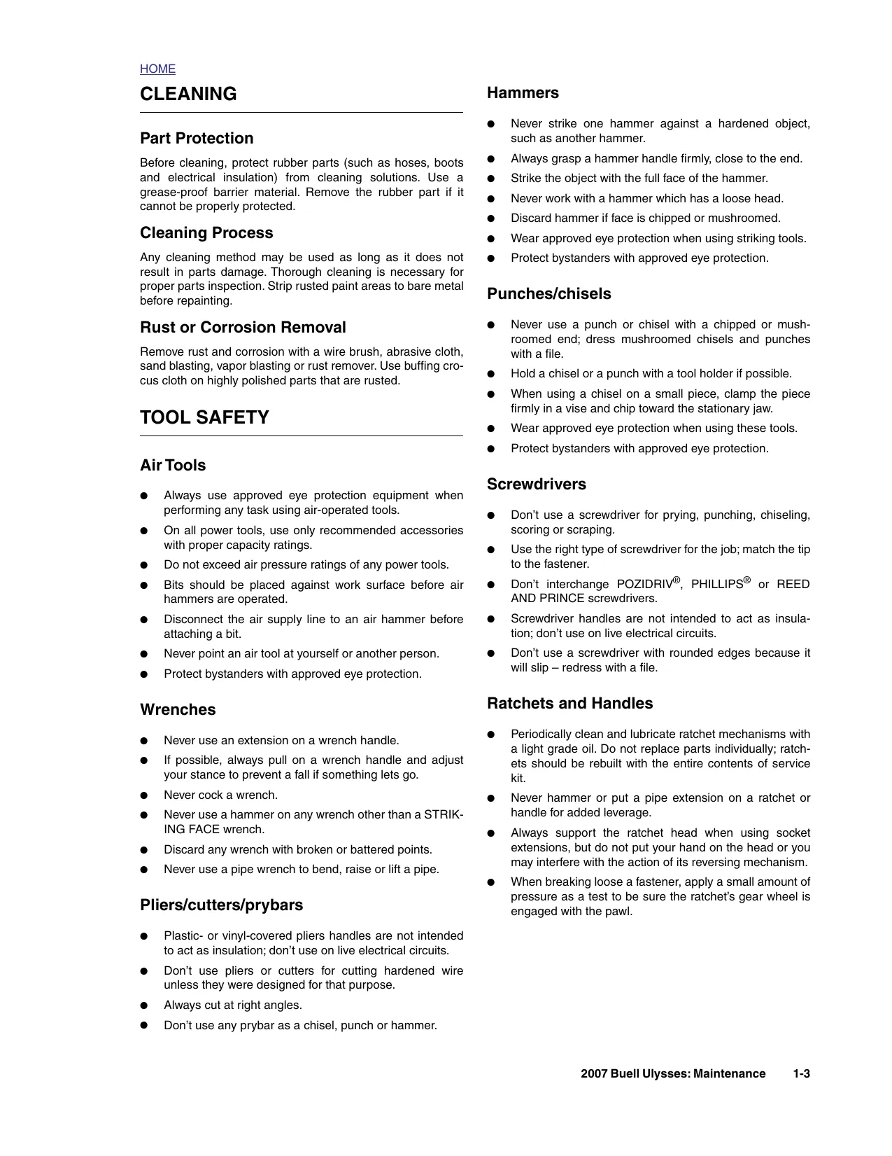 2007 Buell Ulysses XB12X, XB12 repair manual Preview image 3