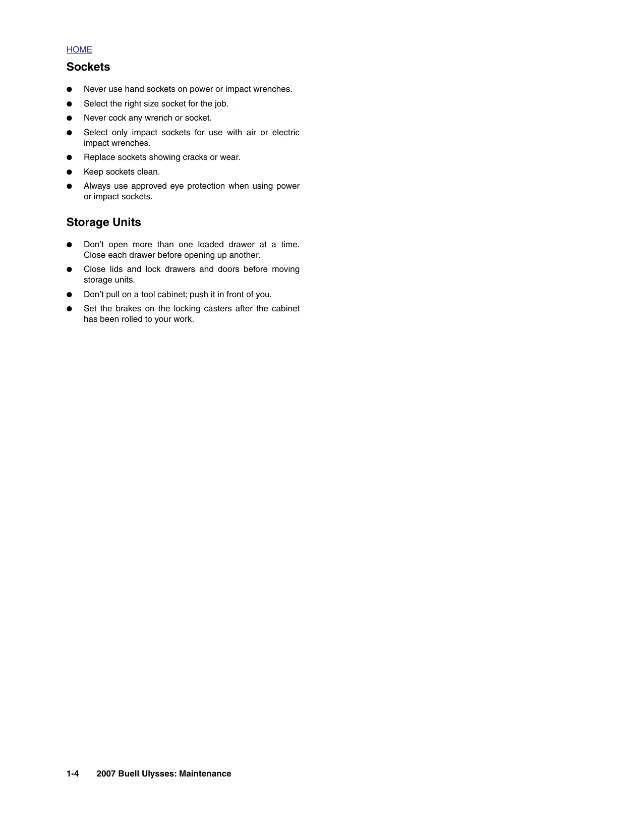 2007 Buell Ulysses XB12X, XB12 repair manual Preview image 4