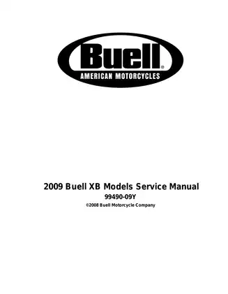 2009 Buell XB Ulysses service manual Preview image 1