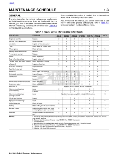 Preview: 2009 Harley-Davidson Softail, Fat Boy, Rocker, Night Train, Heritage Softail Classic, and Cross Bones Service Manual (P/N 99482-09)