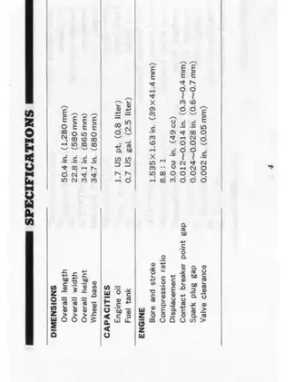 1969-1978 Honda Monkey Z50, Z50A, Z50AK1, Z50AK2, Z50AK3, Z50AK4, Z50AK5 shop owners manual Preview image 5